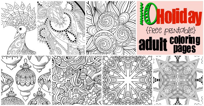 11 Free Printable Adult Coloring Pages 11 Free Printable Adult Coloring Pages