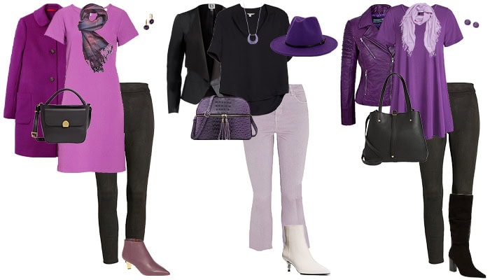 purple summer outfits