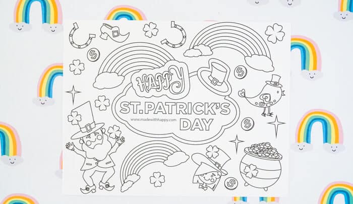 free printable st patricks coloring pages  made with happy