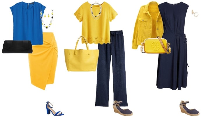 baby blue and yellow outfit