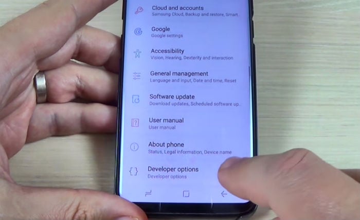 developer options s8