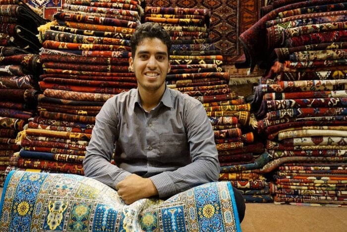 Ali, a carpet seller in the Bazaar, Isfahan, Iran