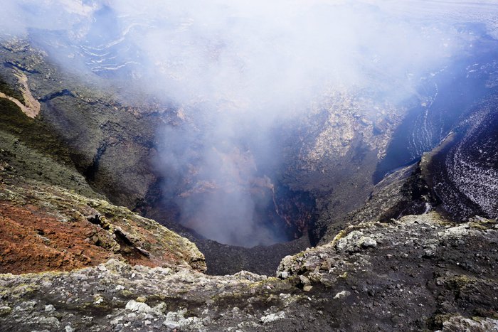 Villarrica volvano crater Chile