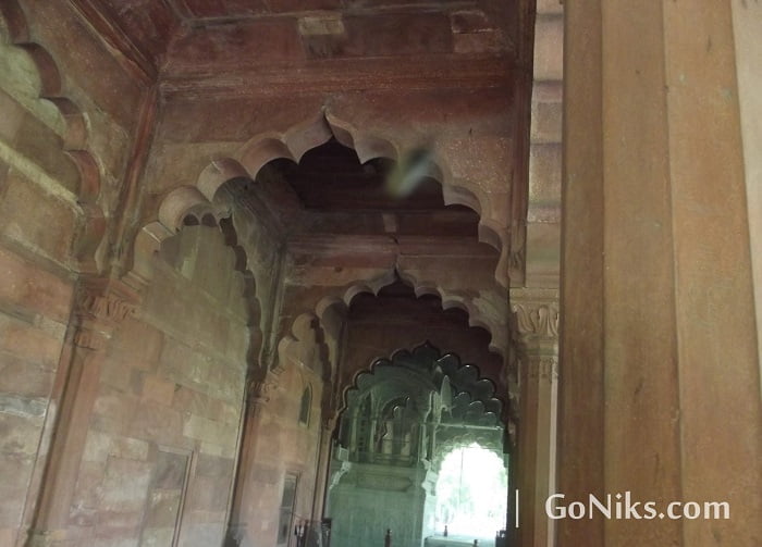 Palace inside the Red Fort in delhi