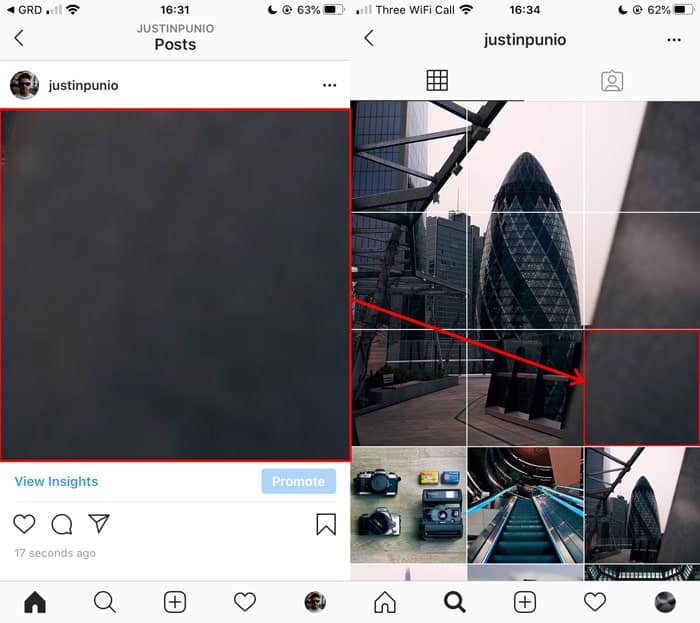 Instagram Giant Square issue