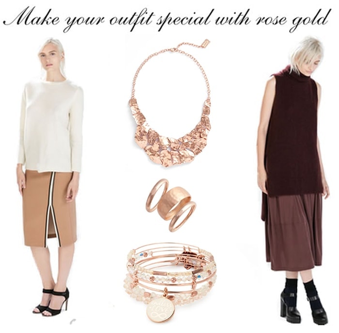 rose gold accessories outfit