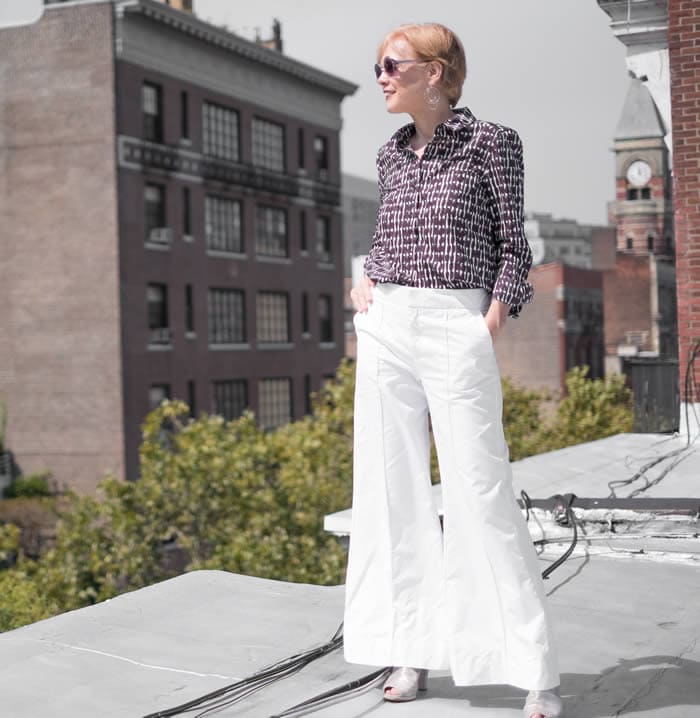 white flowy pants outfit