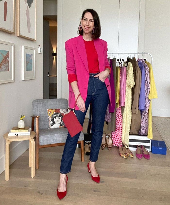 light pink sweater outfit ideas