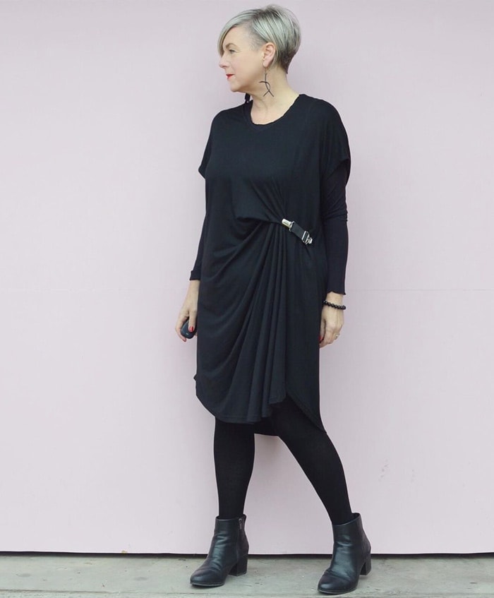 short dress with tights