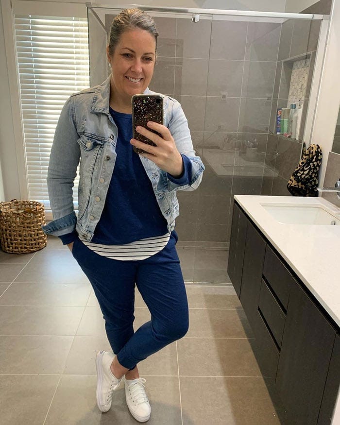 navy blue shirt outfit