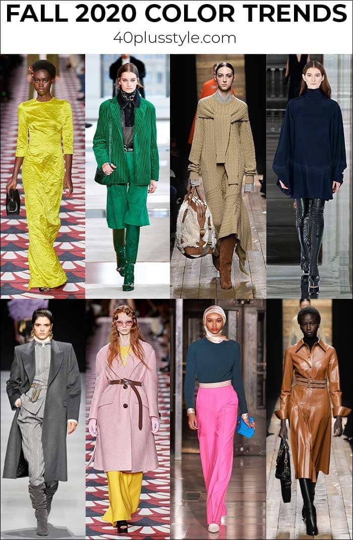 Fall clothing colors: 10 colors and 10 neutrals for you to wear from the Fall 2020 color trends | 40plusstyle.com