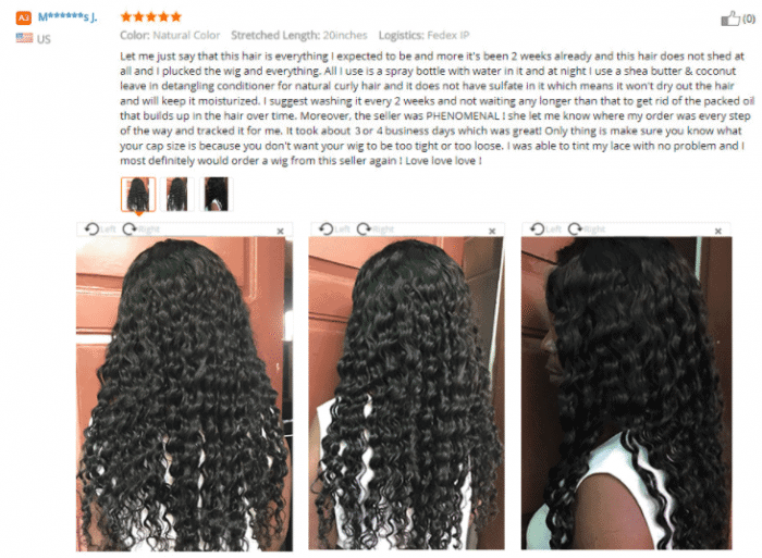 review on aliexpress hair wig
