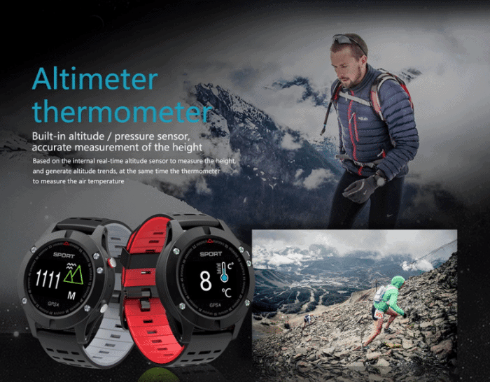 Baromètre altimétrique GPS Smartwatch