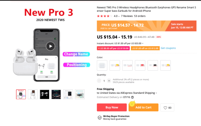 airpod pro aliexpress barato