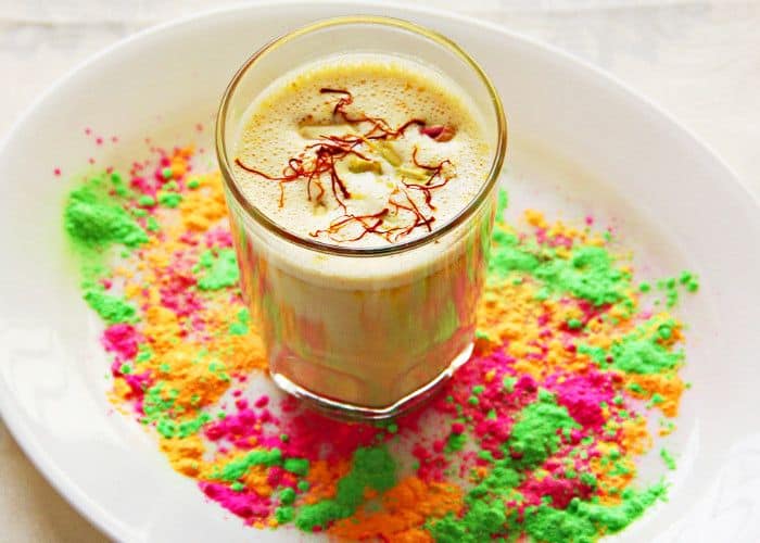 Bhang Thandai traditional indian drink for Holi Festival