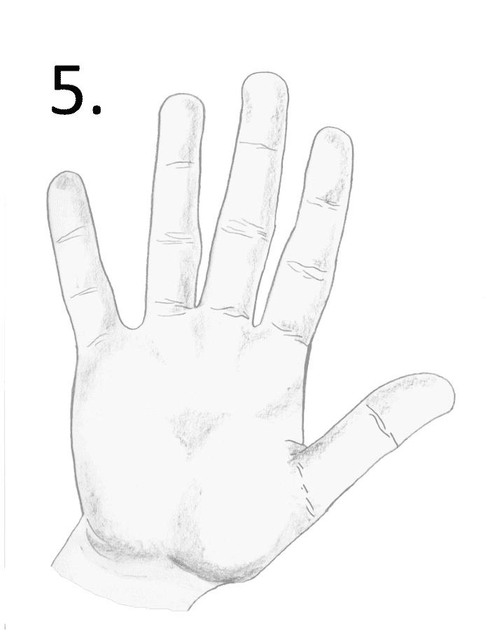 air hand shape,