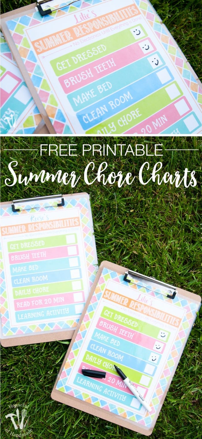 No cost Printable Summer months Chore Charts graphic relating to Summer Chore Chart Printable referred to as Totally free Printable Summer months Chore Charts