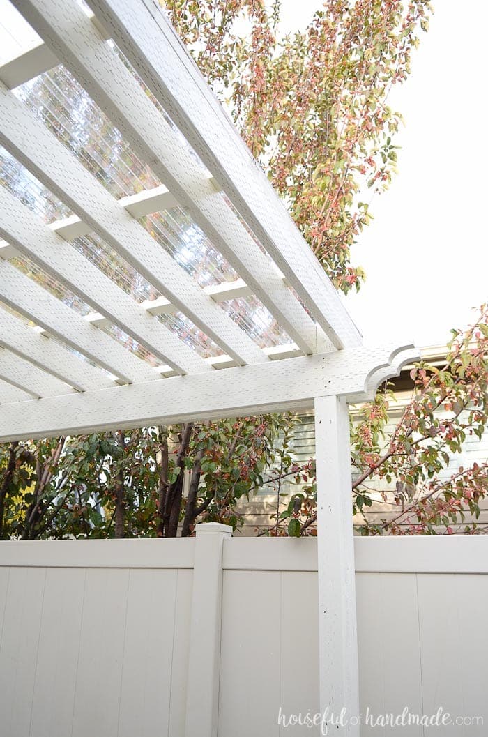 Installing A Clear Pergola Roof Houseful Of Handmade