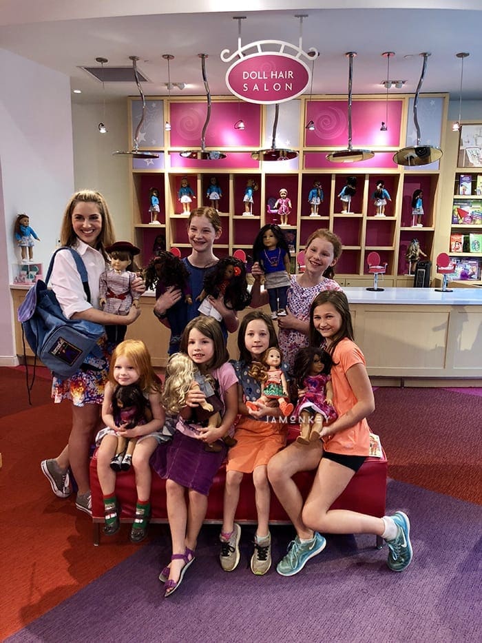 Visiting the American Girl Doll Salon and Bistro