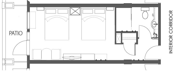 Floor Plan - Superior Room with 2 Queen Beds Floor Plan - Superior Room with 2 Queen Beds