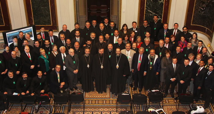 More than 80 representatives of the nation's Orthodox Christian service organizations joined together at the White House on December 14, 2012 to discuss strategic service alliances at the White House Conference on Orthodox Christian Engagement. The event was hosted by the White House Office of Public Engagement in conjunction with the White House Office of Faith-Based and Neighborhood Partnerships and facilitated by International Orthodox Christian Charities (IOCC). photo: Mark Hodde / IOCC