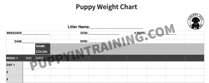 Puppy Weight Chart How Much Weight Should A Newborn Puppy Gain Per Day