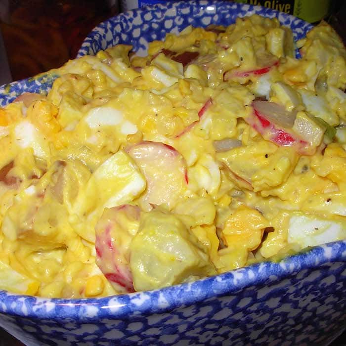 This Egg-y Potato Salad is filled with good veggies, too.