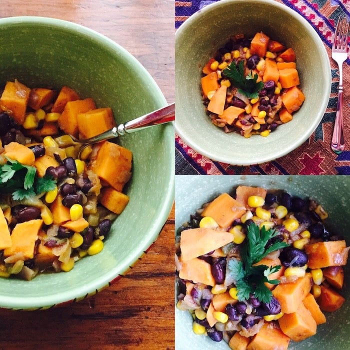 Sweet Potato Black Bean Casserole takes just 35 minutes to make. And YUM!