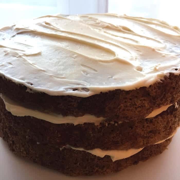 Some people (me!) like lots of frosting on My Best Carrot Cake, but others don't. You can frost the sides or leave them plain. It's scrumptious either way.