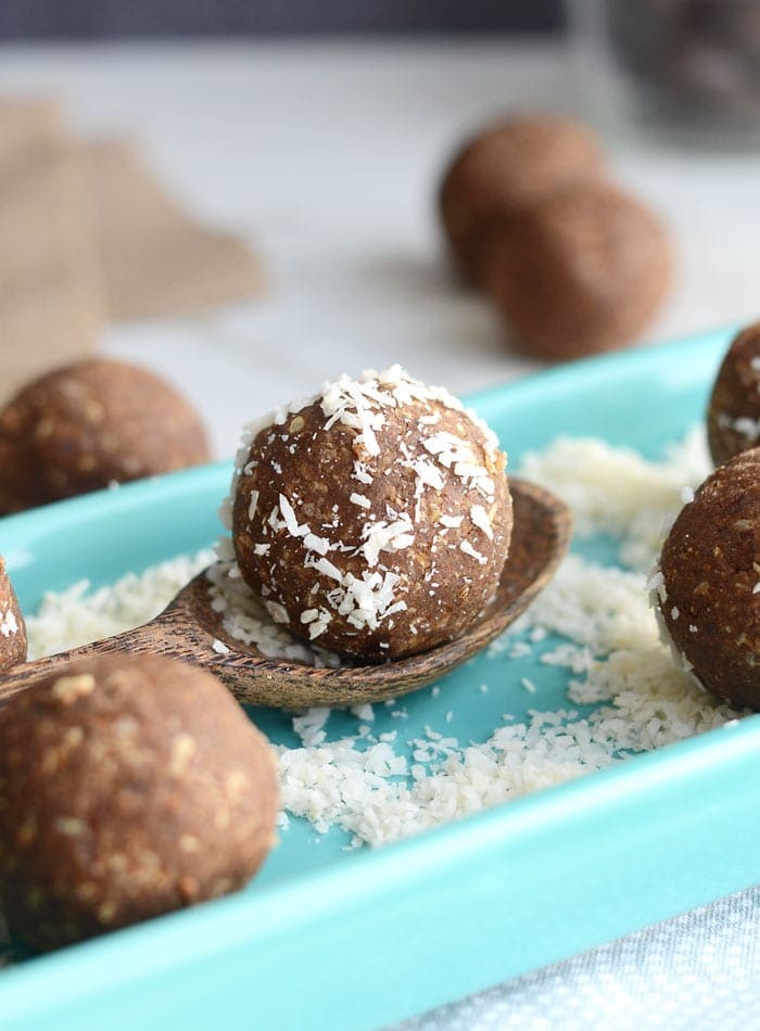 Vegan Coconut Coffee Protein Balls