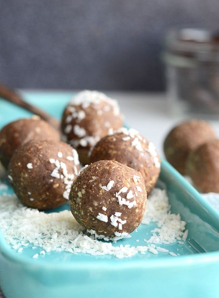 Vegan Coconut Coffee Protein Balls