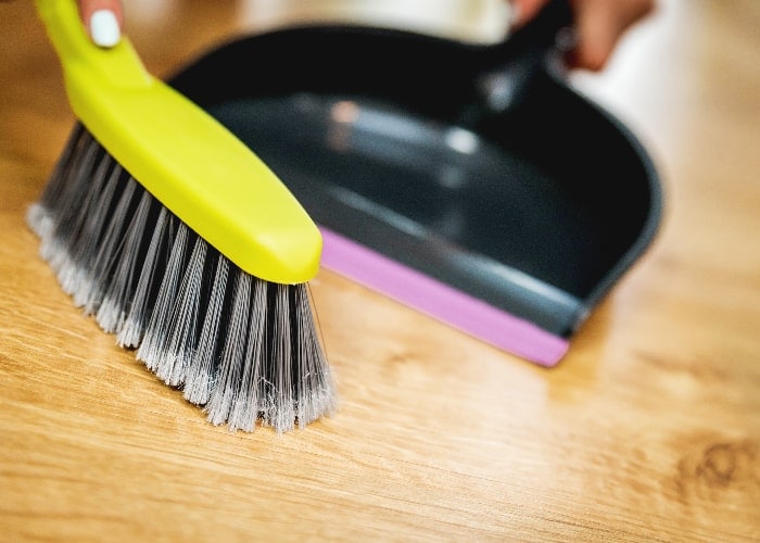 soft broom cleaning