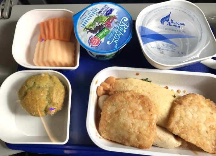 バンコクエアウェイズ機内の食事