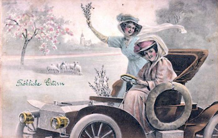 Postkarte 1909 Ostern