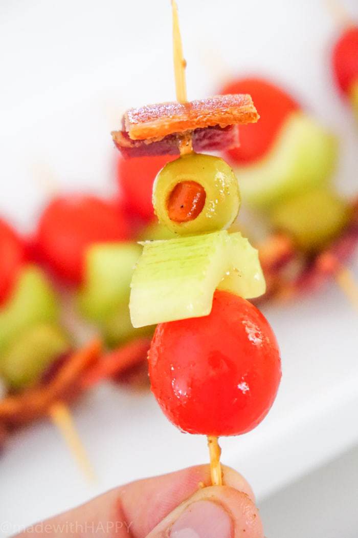 Bloody Mary Bites. Superbowl appetizers. Finger foods. Tailgating appetizers. Football food. Bloody Mary Bites. Bloody Mary Bombs. Superbowl Appetizers. Finger foods perfect for tailgating. Super bowl appetizers ideas. Bloody Mary Cocktail Appetizer.