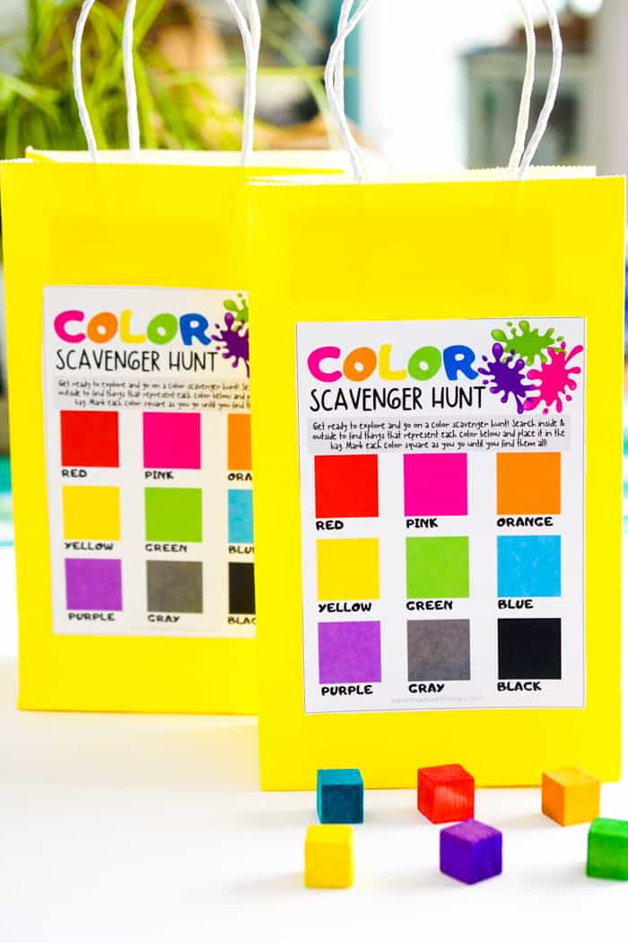 Free Printable Color Scavenger Hunt For Kids Made with HAPPY