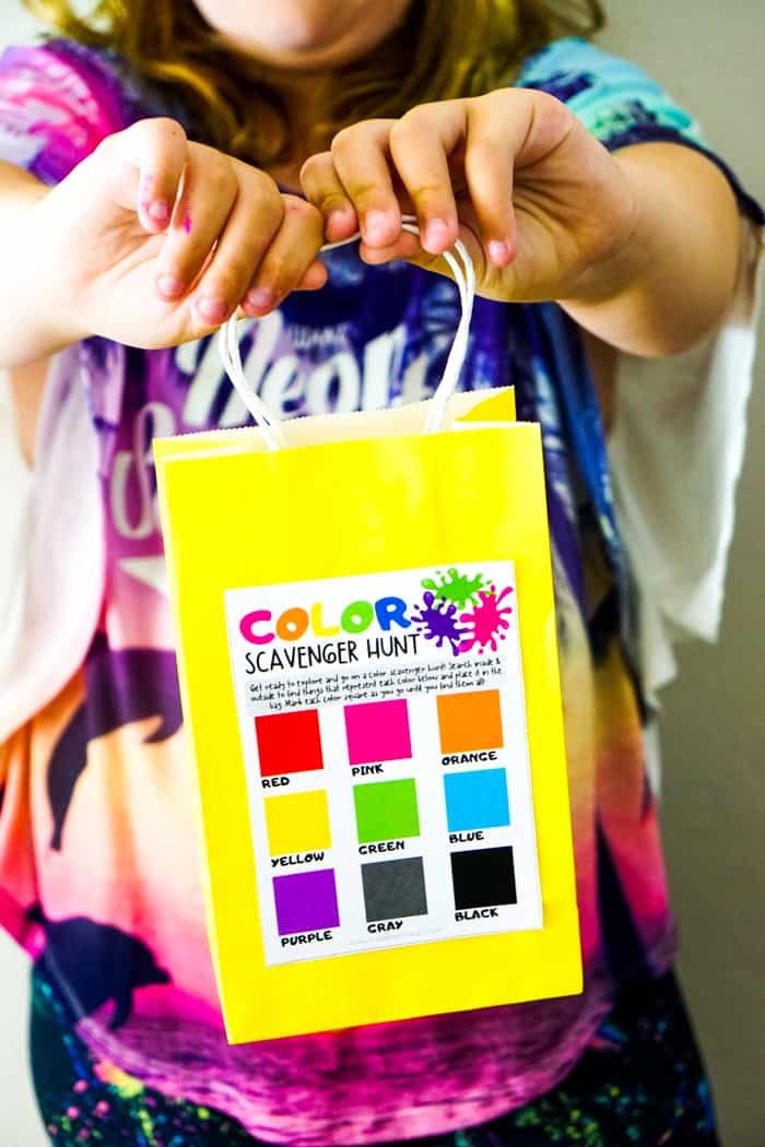 Free Printable Color Scavenger Hunt For Kids Made with HAPPY