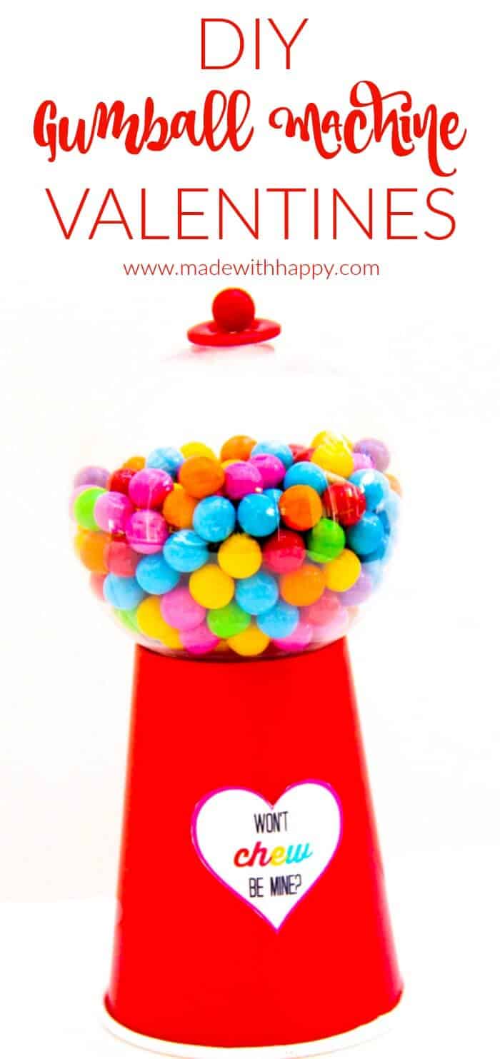 DIY Gumball Machine Valentimes