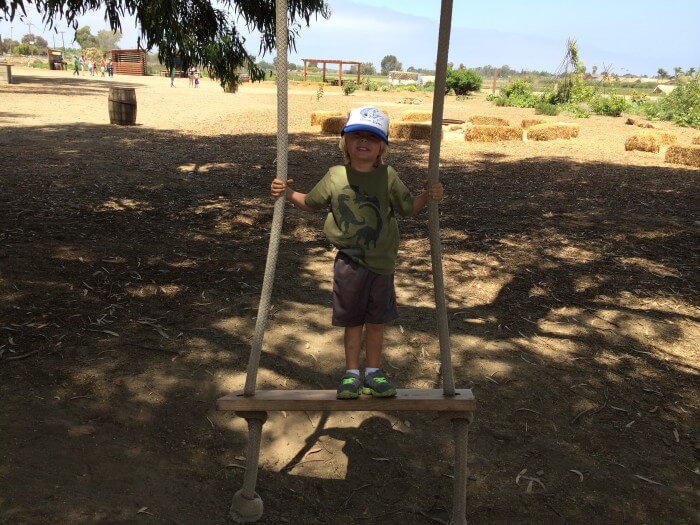 He had to try the giant swing