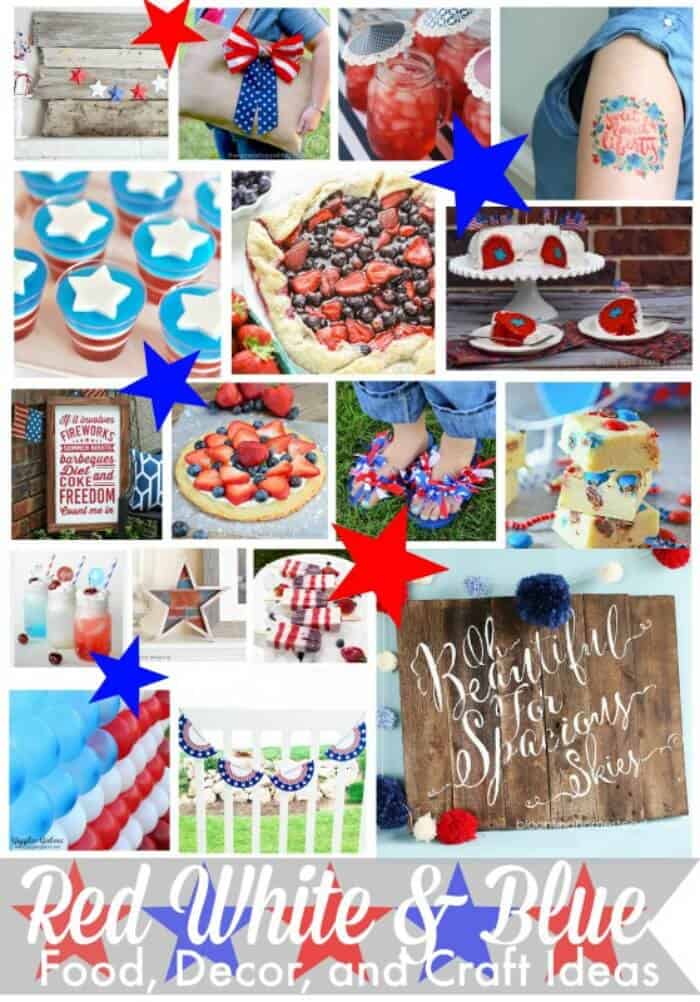Red White And Blue Paper Lanterns Made With Happy