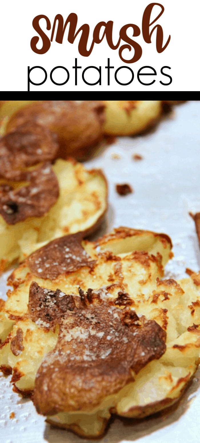 Roasted Smashed Potatoes are a perfect side dish. They are crispy, creamy, buttery and all kinds of smashed potato goodness.