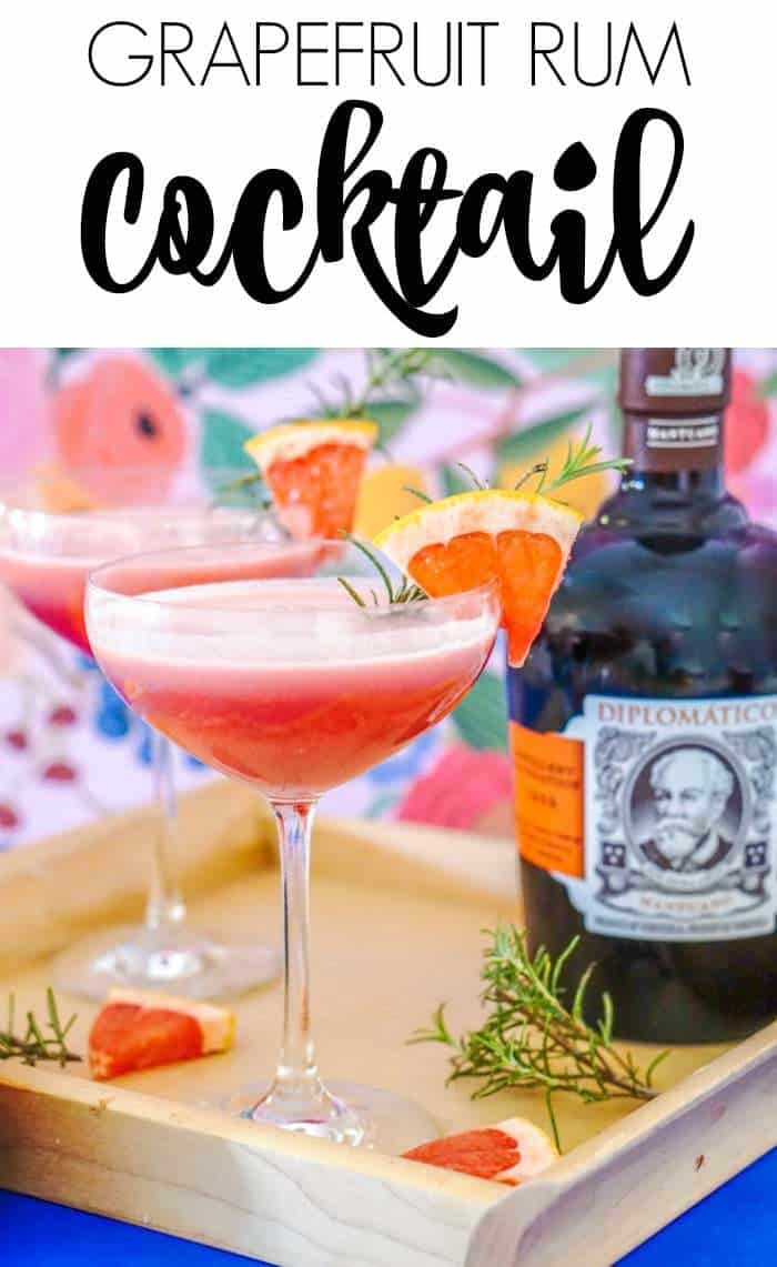 Rum Grapefruit Cocktail are perfect balance of tart grapefruit and coconut resulting in a delicious pink colored cocktail. Rum Grapefruit Cocktail. Pink Cocktail Ideas, Grapefruit cocktail recipes. Rum cocktails for entertaining.