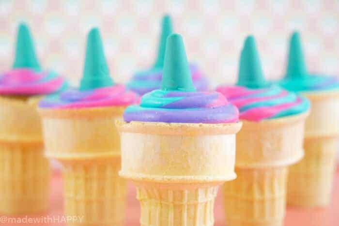 These unicorn cupcakes are the perfect addition to a unicorn party. Beginner Unicorn Cupcakes. Ice Cream Cone Cupcakes - Unicorn Cupcakes. Unicorn Cupcakes