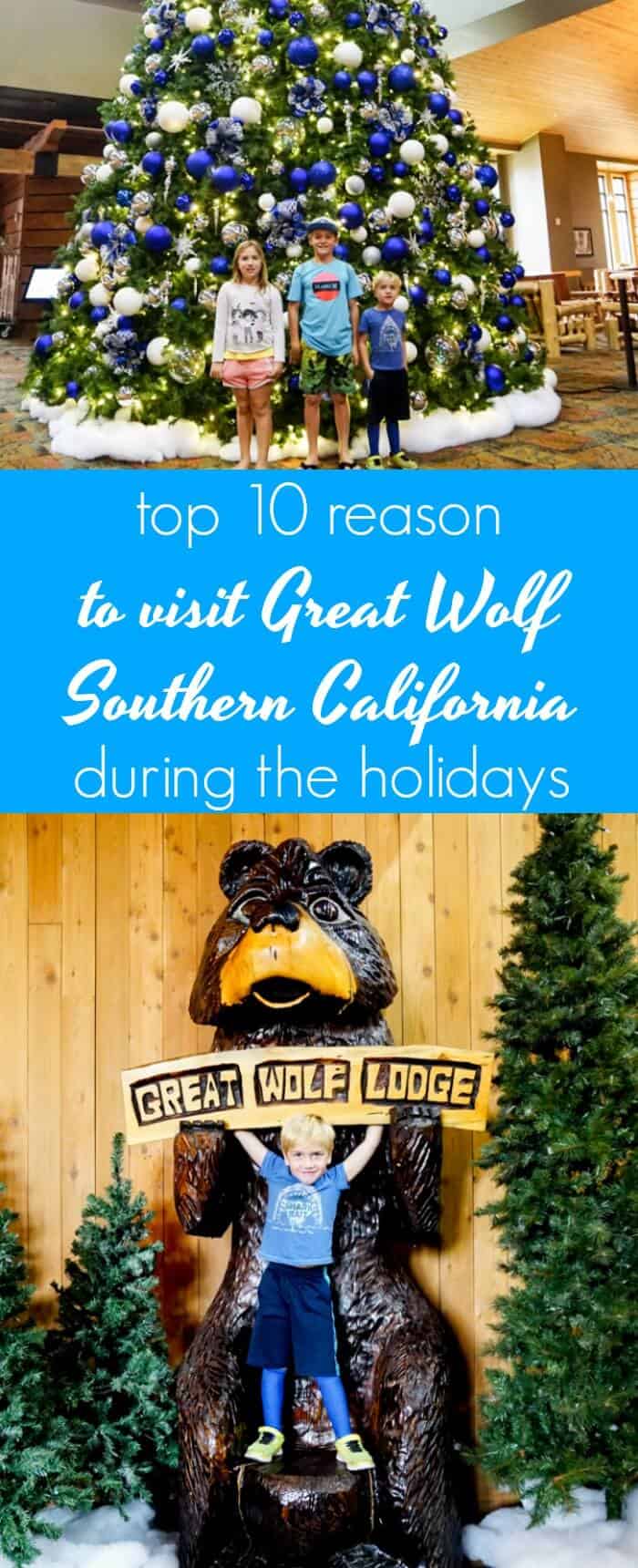 Looking for a special family vacation over the holidays? We're sharing our Top 10 Reason to visit the Great Wolf Lodge Southern California during the holidays. Visit The Great Wolf Lodge Southern California During the Holidays