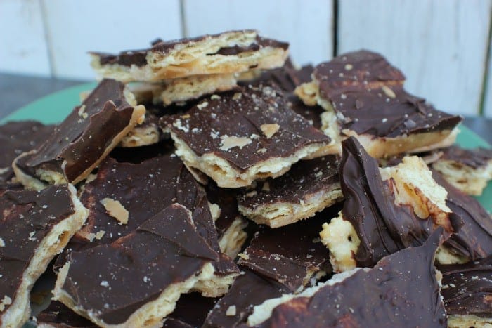 A plate full of cracker candy.