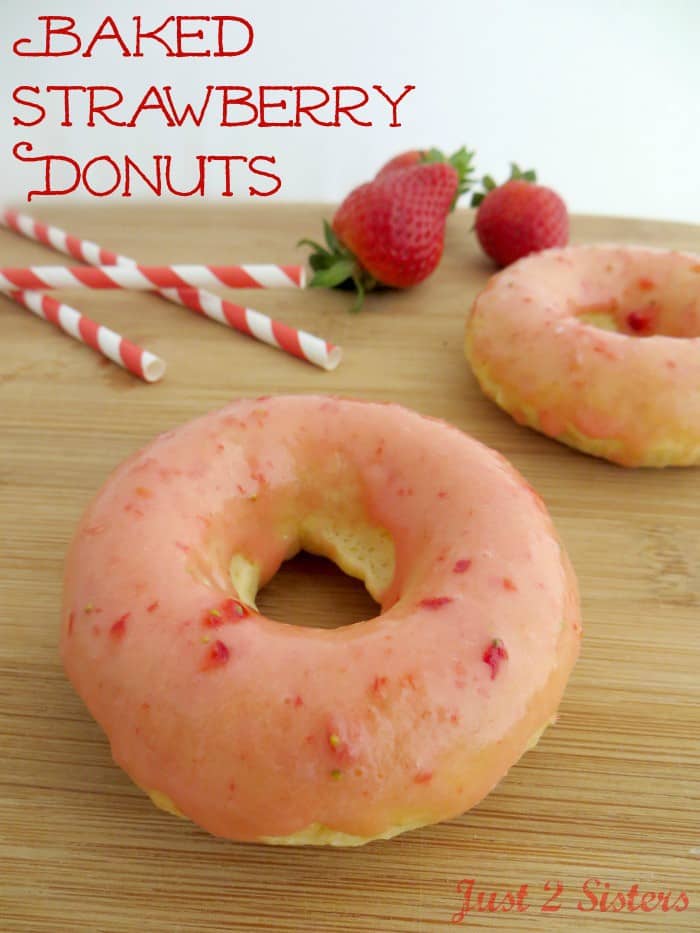 baked Strawberry Donuts