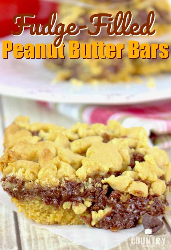 FudgeFilled Peanut Butter Bars (Grandma Betty's Cake Mix Bars) The
