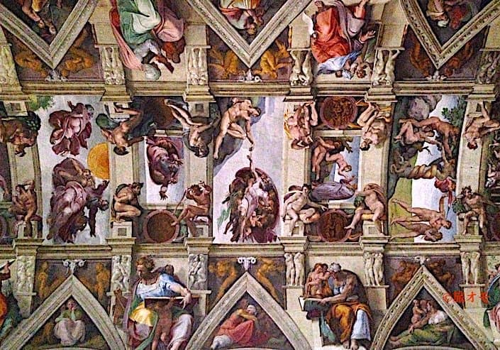 天地創造の絵画といえばのミケランジェロ システィナ礼拝堂