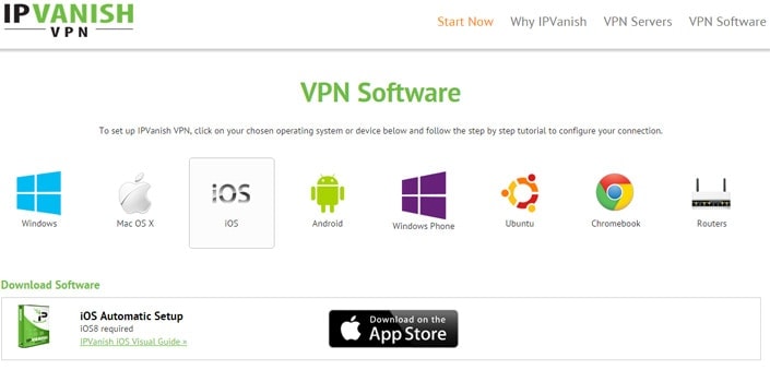 IPVanish sur mobile : iOS, Android et Windows Phone