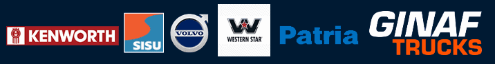 Kenworth, Sisu, Volvo, Western Star, Patria, Ginaf Trucks